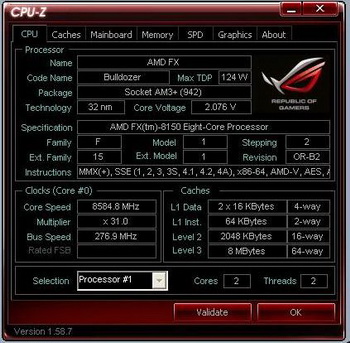 AMD FX-8150 at 8584 Mhz